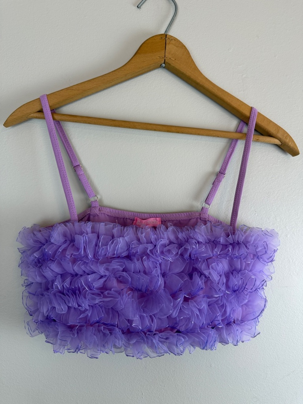 Sugar Thrillz Dolls Kill Purple Scrunch Loffah Top Size Small Baby Doll